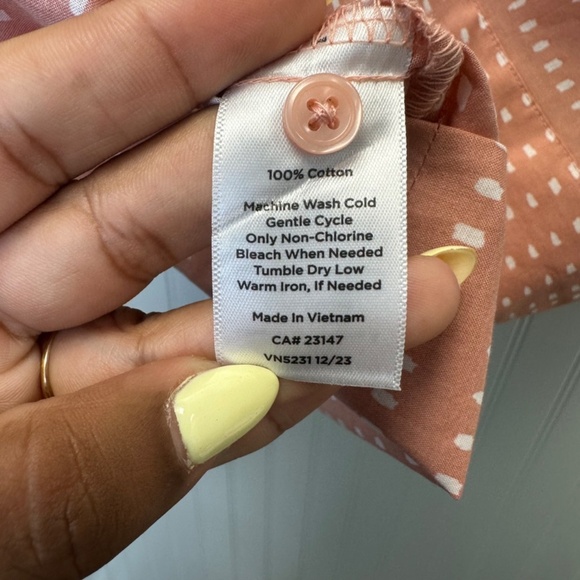 Heaven Well Within Organic Cotton Poplin Dot Short Sleep Pajama Set size Large - Picture 5 of 13